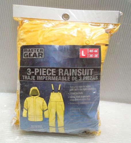 Master Gear L Yellow PVC Supported Industrial Rain Suit