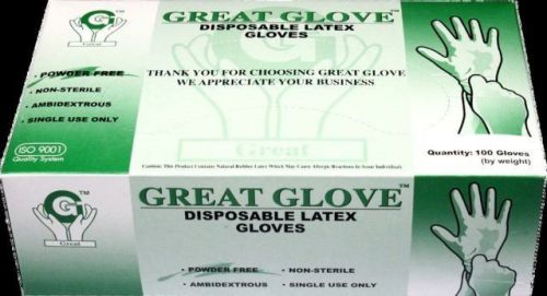 Great Glove Latex Powder Free Medium Size