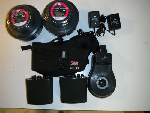 NEW 3M GVP Painting Respirator PAPR belt mounted,dual battery/charger +EXTRAS!!