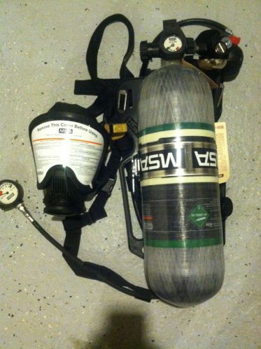 Msa airhawk il 4500 h-60 scba cylinder with respirator for sale