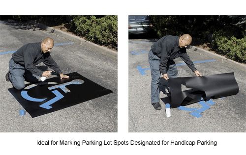 Handicapped parking lot stencil for sale