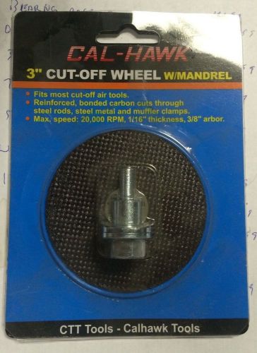 3&#034; Cut-Off Wheel With Mandrel 20,000 RPM 1/16&#034; Think 3/8&#034; Arbor