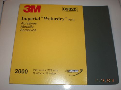 3M 2020 401Q Imperial™ Wetordry™ 02020 9&#034; x 11&#034; 2000A 50 sheets/sleeve 2000 grit