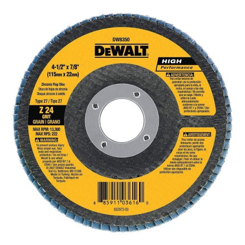 NEW DEWALT DW8351 4-1/2-Inch by 7/8-Inch 40G Type 27 Flap Disc
