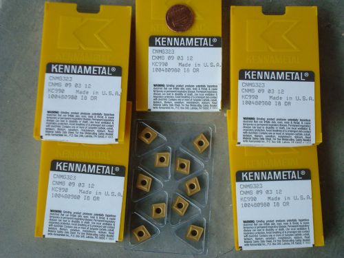 50pcs NEW KENNAMETAL CNMG323  TiN COATED CARBIDE INSERTS, GRADE: KC990