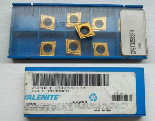 9 Valenite CPGT32505FH CPGT-32-505-FH 901 Carbide Turning Inserts