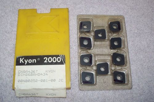 KENNAMETAL   CERAMIC INSERTS   CNGA 436 T     PACK OF  10     GRADE  KY2000