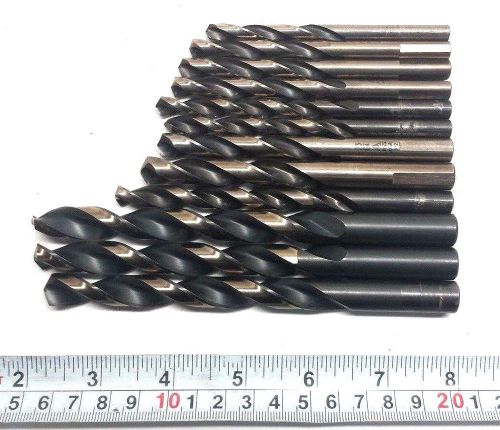 ASSORTED HSS DRILLS - 1/4&#034; to 1/2&#034; CUTTING DIAMETER