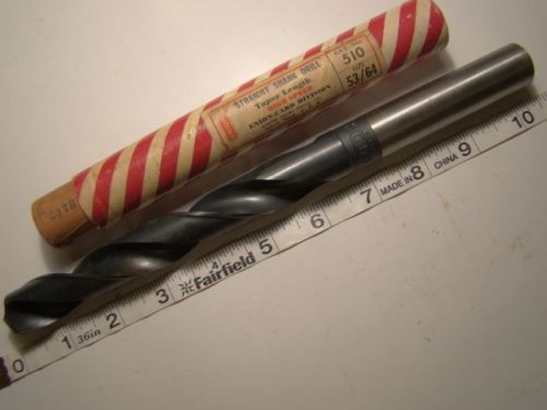 Union 53/64 NEW Straight Shank Taper Length High Speed Drill