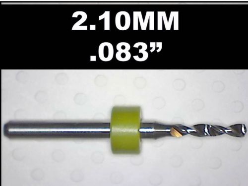 2.10mm - .083&#034;  carbide drill bit - new one piece - cnc dremel pcb  hobby models for sale