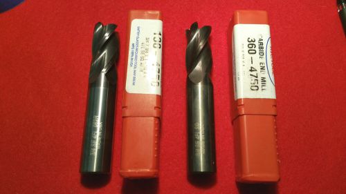 2 pcs 3/4&#034; endmills tialn coated 4 flute carbide end mill htc for sale