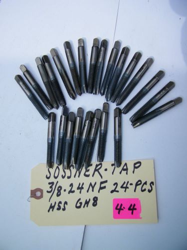 24-pcs -sossner hand tap - 3/8 24nf, hss, gh8, used for sale