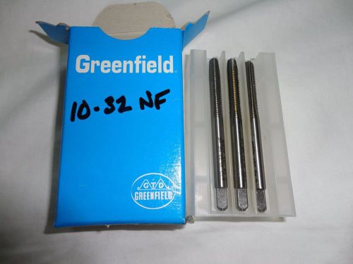Greenfield tap and die .  set of three  10 x 32 nf  right hand thread taps . for sale