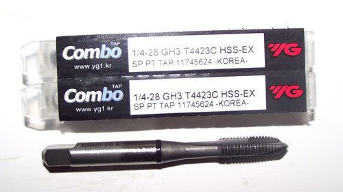 3pc 1/4-28 YG1 Combo Tap Spiral Point Taps for Multi-Purpose Coated