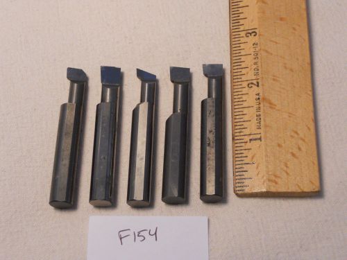 5 USED SOLID CARBIDE BORING BARS. 3/8&#034; SHANK. MICRO 100 STYLE. B-360750 (F154}