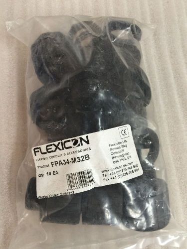 10 Per Bag, Flexicon Flexible Conduit, Heyco F8590, FPA34M32B, FPA34-M32B #130B1