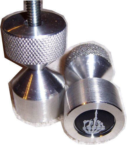 Two hole pins. mini&#039;s. 5 sets! 1/4&#034; to 1-1/8&#034; knurled, aluminum, finger. lot. for sale
