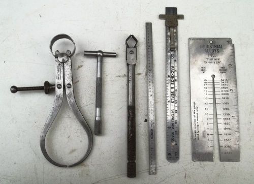 General, 5&#034;in Spring Calipers &amp; Starrett ID measuring Tool and Extras