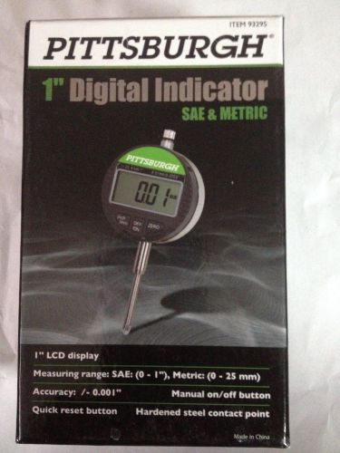 Pittsburgh 1&#034; Digital Indicator SAE &amp; Metric item # 93295