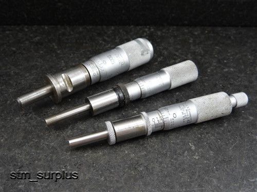 LOT OF 3 STARRETT PRECISION MICROMETER HEADS