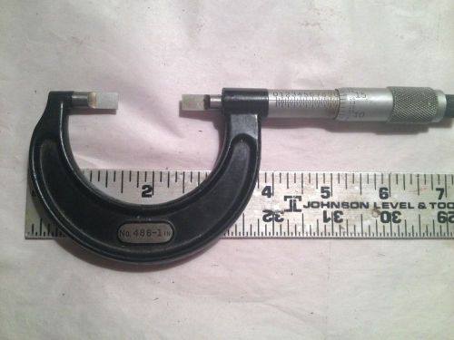 Machinist lathe tool starrett #486 blade micrometer 1&#034; for sale