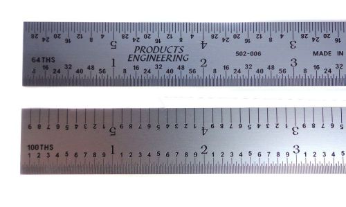 Blem cosmteic second pec 36&#034; rigid 5r (1/10,1/100,1/32,1/64) machinist ruler for sale