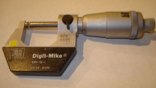 BROWN AND SHARPE 1 IN DIGIT-MIKE MODEL 599-10-1 DIGITAL MICROMETER CARBIDE FACES