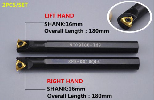 2pcs of snr0016q16 left&amp;right hand internal thread turning tool for 16 ir insert for sale
