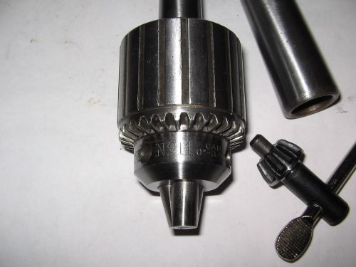 Jacobs # 11 drill chuck/key,mt2 arbor,jt2 mount,0-3/8&#034;capacity,1 arbor adaptor for sale