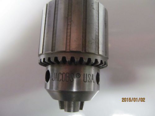 JACOBS 0-1/2&#034;--0-13mn capacity 34-02-2 taper lathe drill press chuck with key