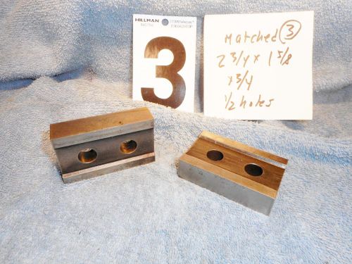 Machinists  DS #3 Matched set Stubby Girder  Hole Bars