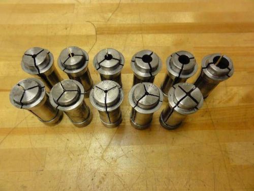 (11) Original Brown and Sharpe No. 0 Collets, Lathe, 1/4&#034; to 1/2&#034;