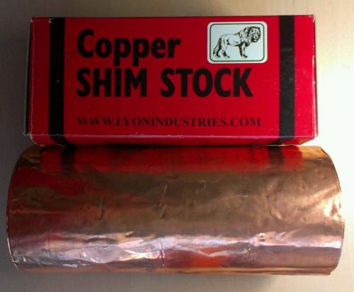 Copper shim stock 2 rolls 71&#034;x6&#034;x.005&#034; and 122&#034;x8&#034;x.003&#034; Great for PCB stencils!