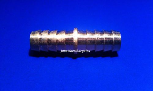 Solid Brass Barb Fitting Splicer Mender Coupling 1/2&#034; Hose ID Air Fuel Water