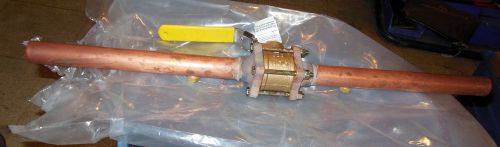 Apollo 1&#034; medical gas valve bronze, 3-piece, full port ball valve w/ male brazed for sale