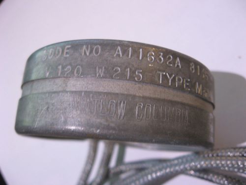 WATLOW ST. LOUIS A11632A PIPE HEATER BAND 2-1/4&#034; ID X 7/8&#034; W 120V 215W - USED