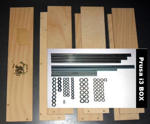 Iron Smooth &amp; Threaded Rods &amp; Nuts &amp; Wood Frame - Prusa i3 BOX Reprap 3D printer