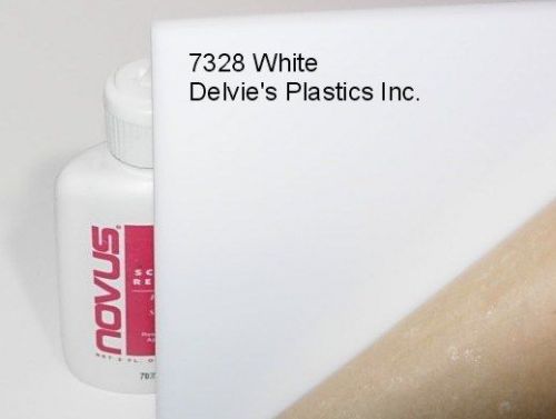 2 sheet 1/8&#034; 7328 white cell cast acrylic sheet  12&#034; x 12&#034; for sale