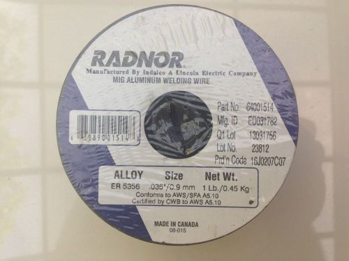 Radnor MIG Aluminum Welding Wire  ER5356  Size  .035&#034;/0.9mm   1 lb spool