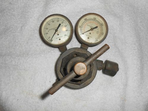 VINTAGE &#034;AIRCO STYLE 8506 OXY&#034; REGULATOR ~ DUAL GAUGE ~ AIR REDUCTION SALES CO.