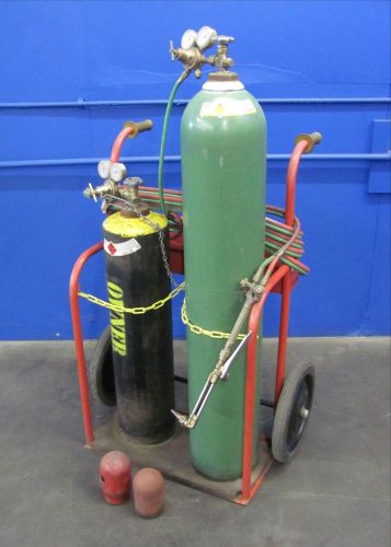 VICTOR OXYGEN &amp; ACETYLENE WELDING CUTTING OUTFIT TORCH SET~ONTARIO, CALIF.