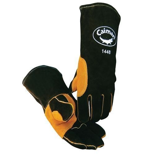 14&#034; Caiman HeatFlect Welding glove Geniune Leather, Mig/Tig,Plasma 1448 (Large)