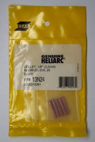 ESAB Tig Welding Collet, 1/8&#034; for  HW-20,20A,25 New Package of 5pcs. (13N24)