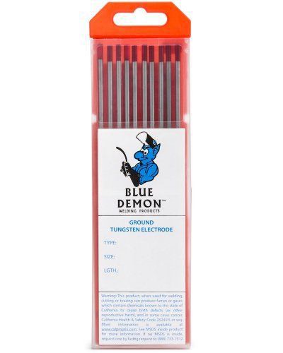 Blue demon te2t-332-10t 3/32-inch x 7-inch 2-percent thoriated tungsten electrod for sale