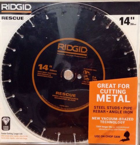 Ridgid 14 inch wet or dry rescue high performance diamond blade for sale