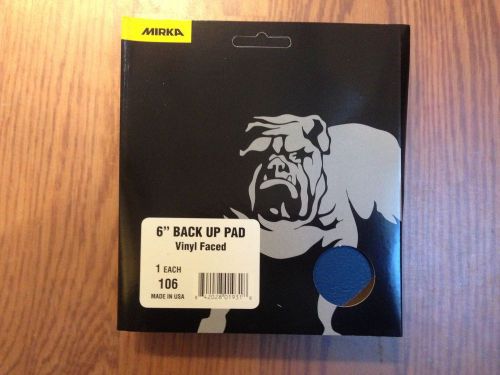 Mirka # 106 - 6&#034; vinyl faced backup pad w/flexible edge - brand new for sale