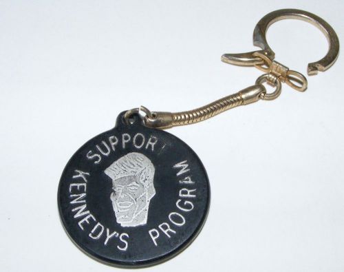 1960s UAW United Auto Workers Labor Union SUPPORT KENNEDYS PROGRAM Keychain