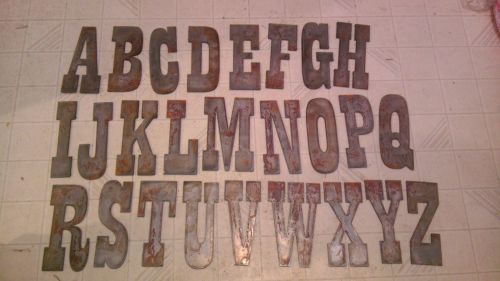 6 inch Alphabet PER LETTER Rough Rusty Metal Vintage Western Style Stencil