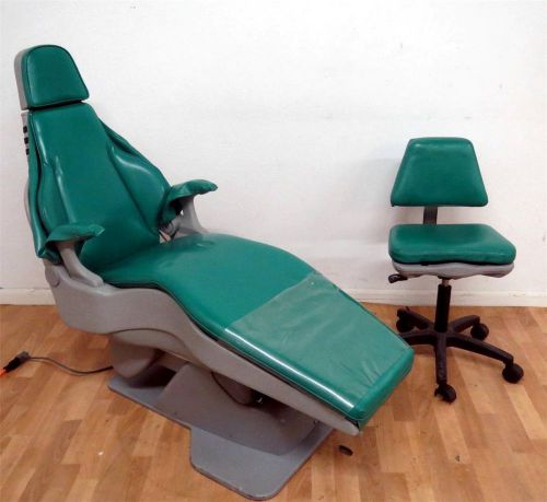 Dansereau Californian GREEN Power Dental Chair w/ Matching Stool adec tattoo