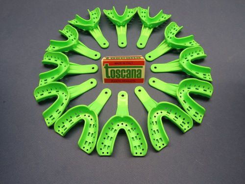 Dental Impression Tray Plastic Abs Ortho Medium Lower Green Adult /12 TOSCANA